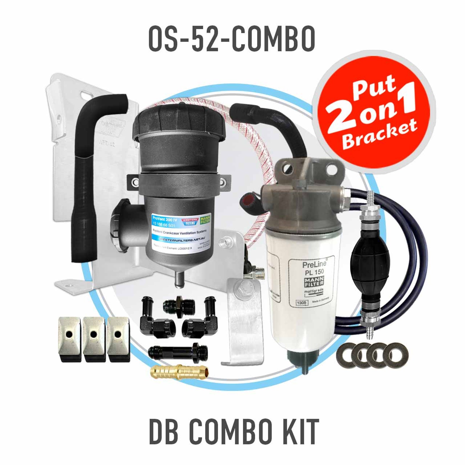 Catch Can and Pre Filter Kit to Suit GDJL70 Series 2.8 Ltr Landcruiser