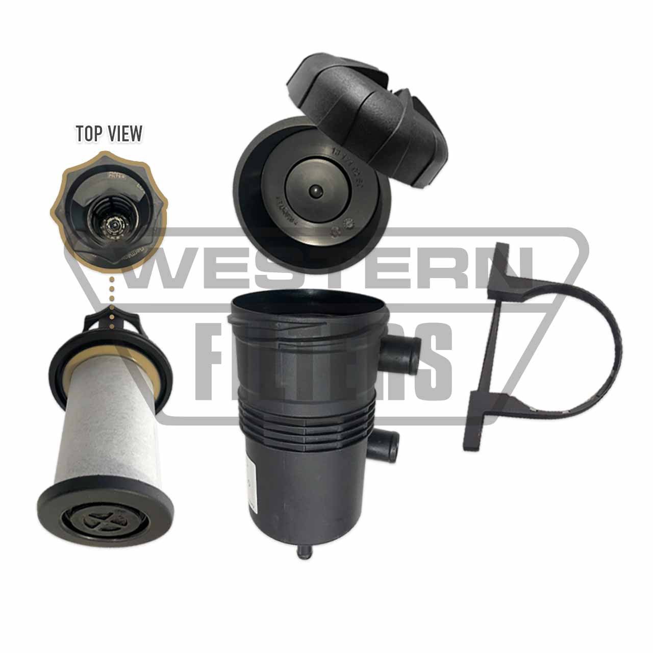 OS-52-COMBO components — MANN ProVent + PreLine dual bracket kit for Toyota LandCruiser 70 Series 2.8L 1GD-FTV