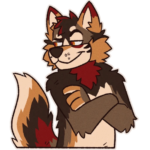 Arden with his arms crossed looking smug