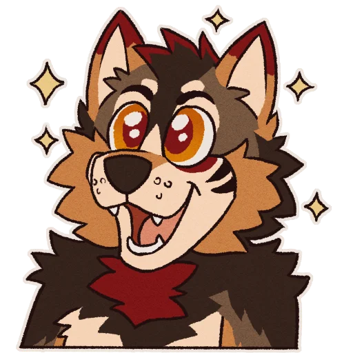 Arden with stars in his eyes and mouth open