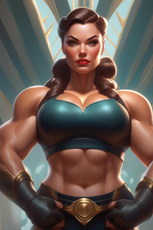 Cover of Musclebound Goddess: A Superhuman Desire Story
