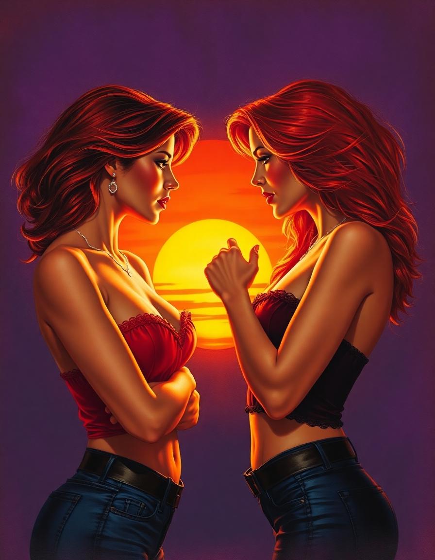 Cover of The Battle of the Titans - A Mature Woman's Catfight