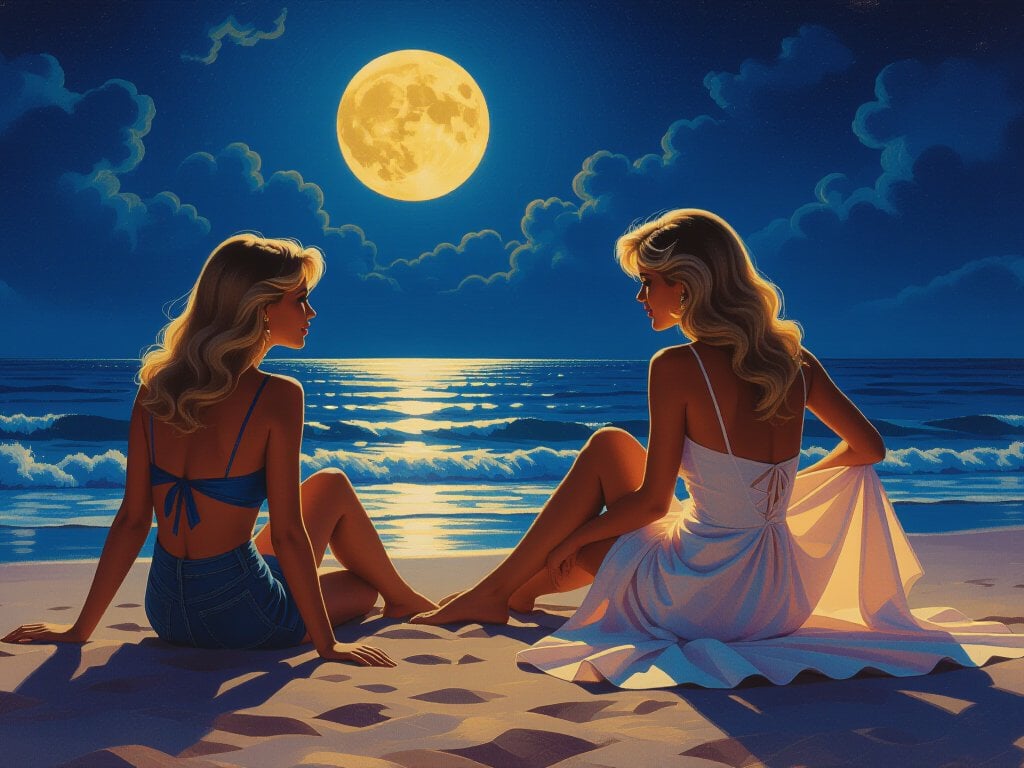 Cover of The Moonlit Beachfront Curse