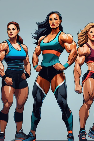 Cover of Flexing for the Crown: A Muscle-Size Showdown - Remix- Remix