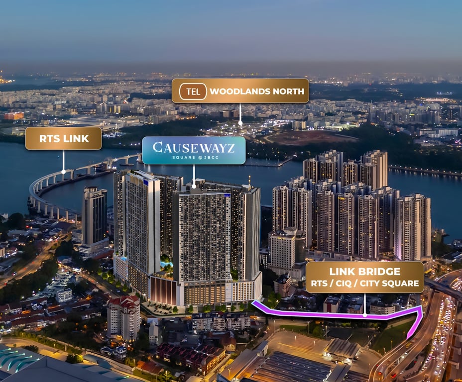 Causewayz Square @ JBCC location, door step to RTS & CIQ. Opposite JB City Square Mall