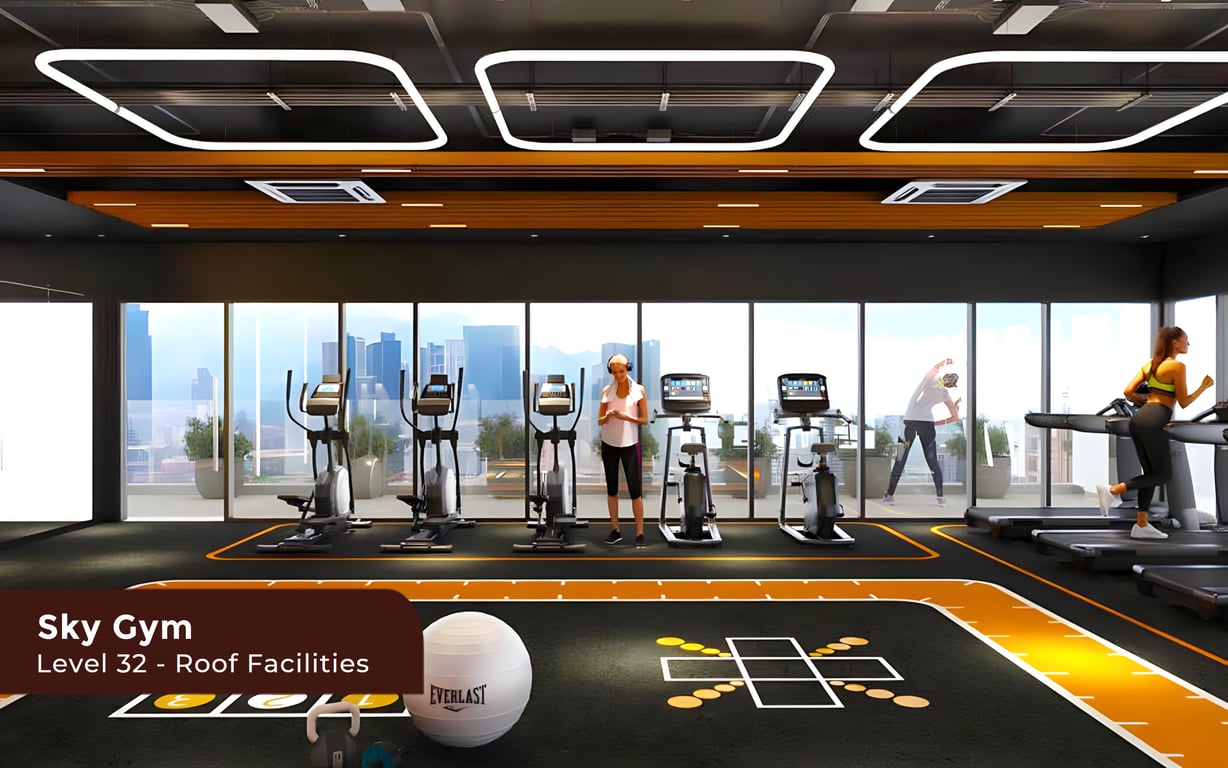 Sena Residence Level 32 Roof Facilities Deck, Sky Gym