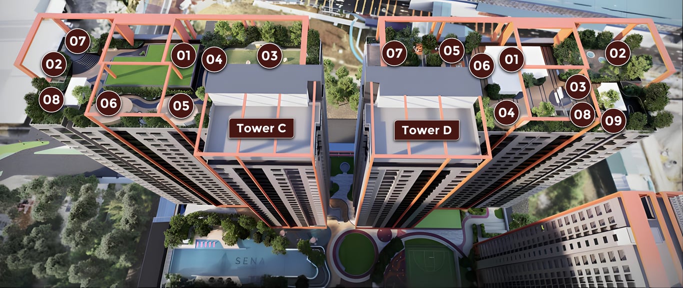 Sena Residence Roof Top Facilities Site Plan