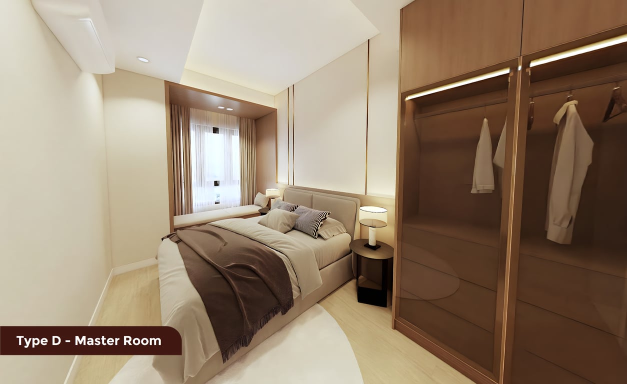 Sena Residence Floor Plans, Type D Masterbed Room