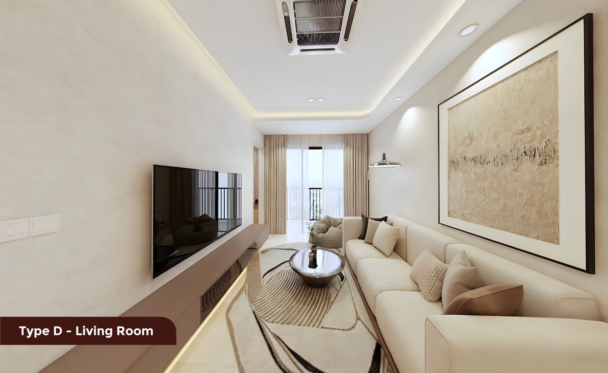 Sena Residence Floor Plans, Type D Living Room