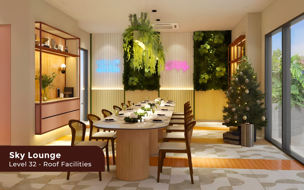 Sena Residence Level 32 Roof Facilities Deck, Sky Lounge