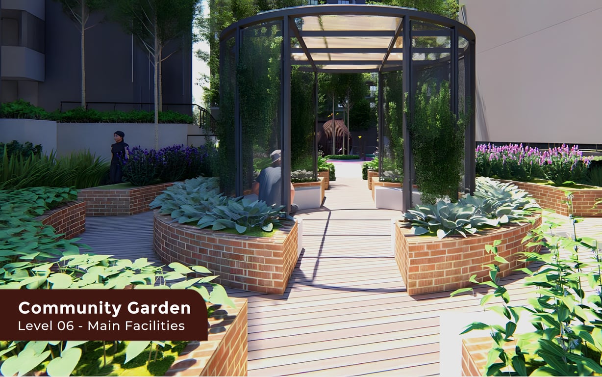 Sena Residence Level 06 Main Facilities Deck, Community Garden