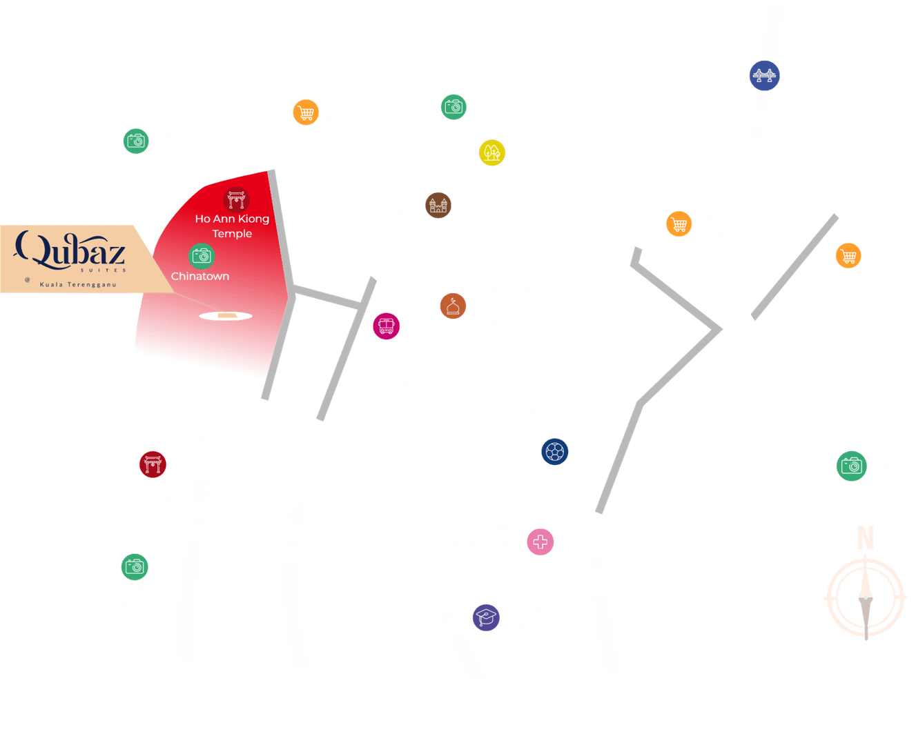 Qubaz Suites @ Kuala Terengganu, location map