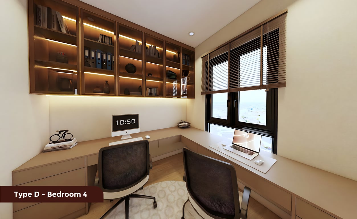 Sena Residence Floor Plans, Type D Bedroom 4