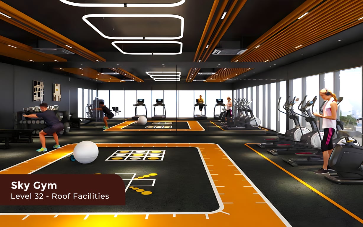 Sena Residence Level 32 Roof Facilities Deck, Sky Gym