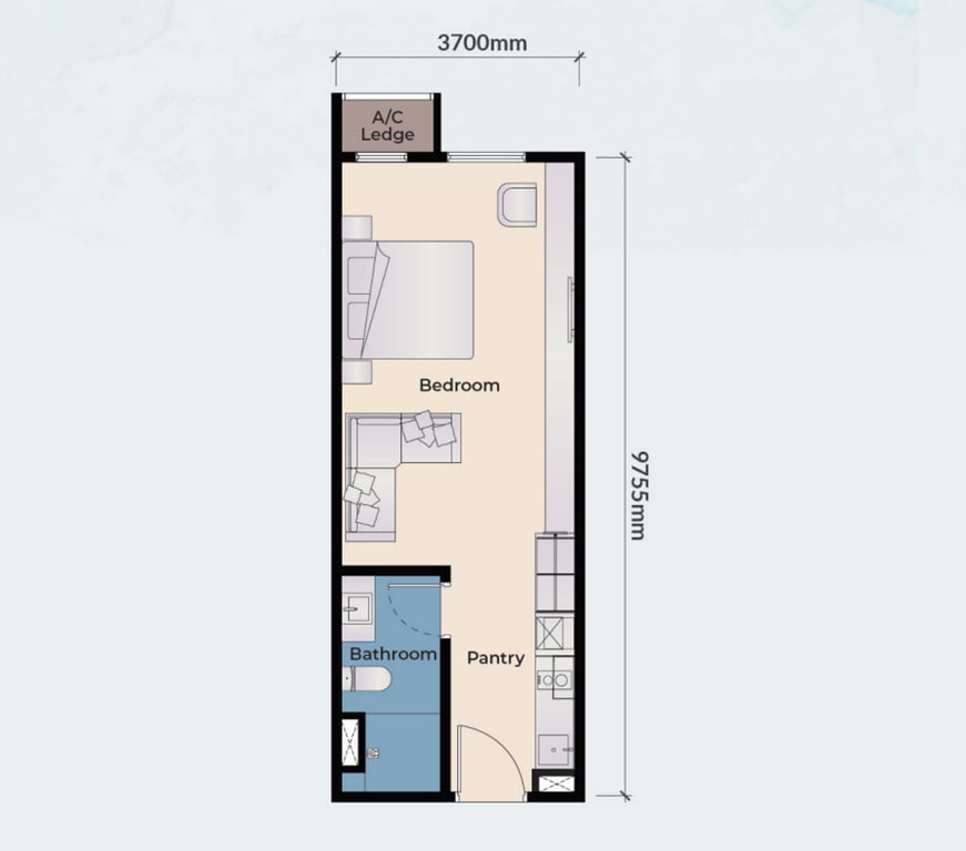 Sena Residence Floor Plans, Type A Floor Plan