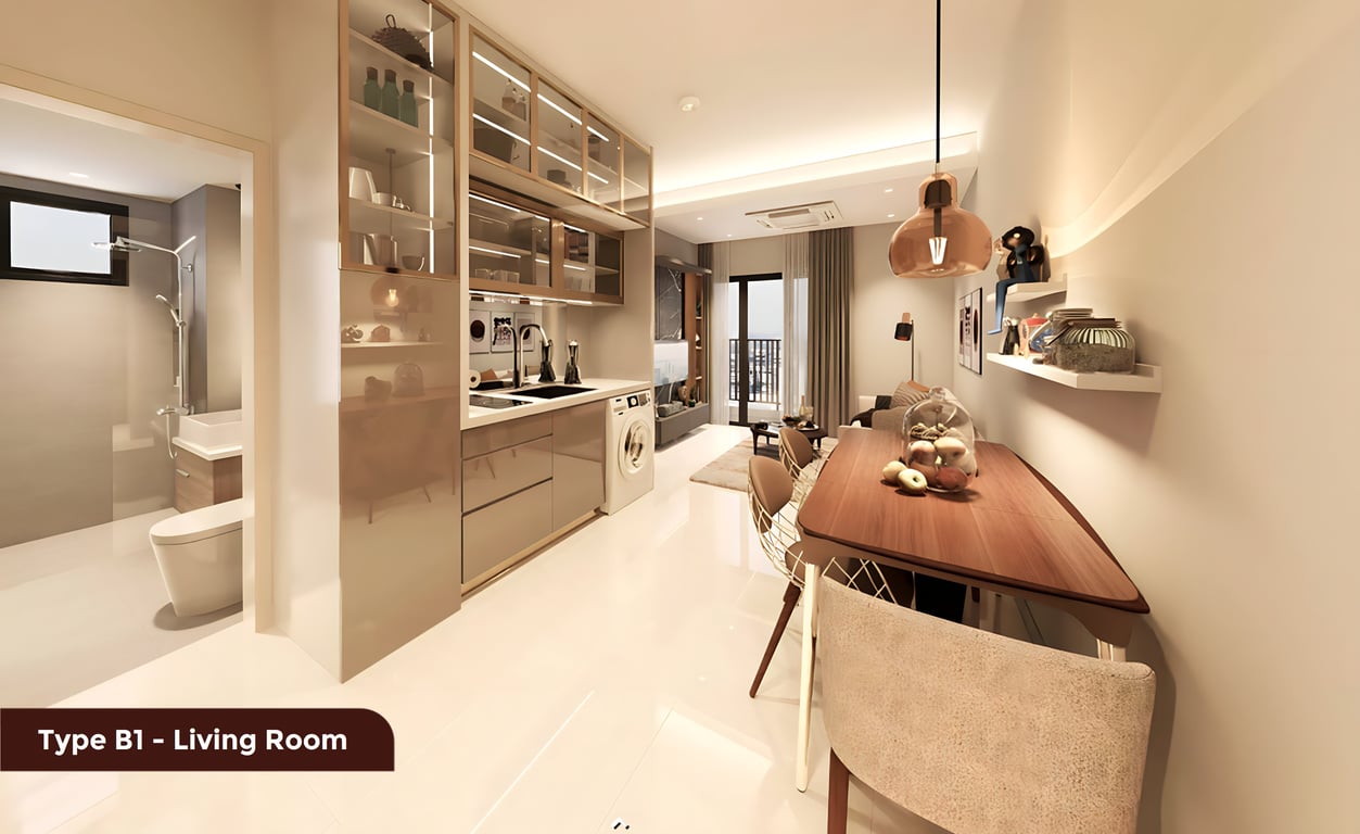 Sena Residence Floor Plans, Type B1 Living Room