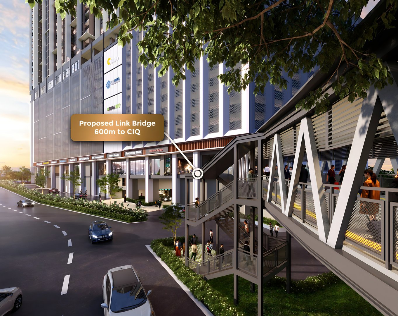 Causewayz Square @ CIQ/RTS 600m Sheltered Link Bridge To CIQ