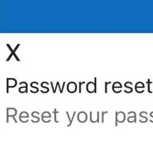 password reset