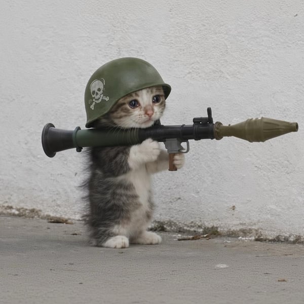 cat wif rocket