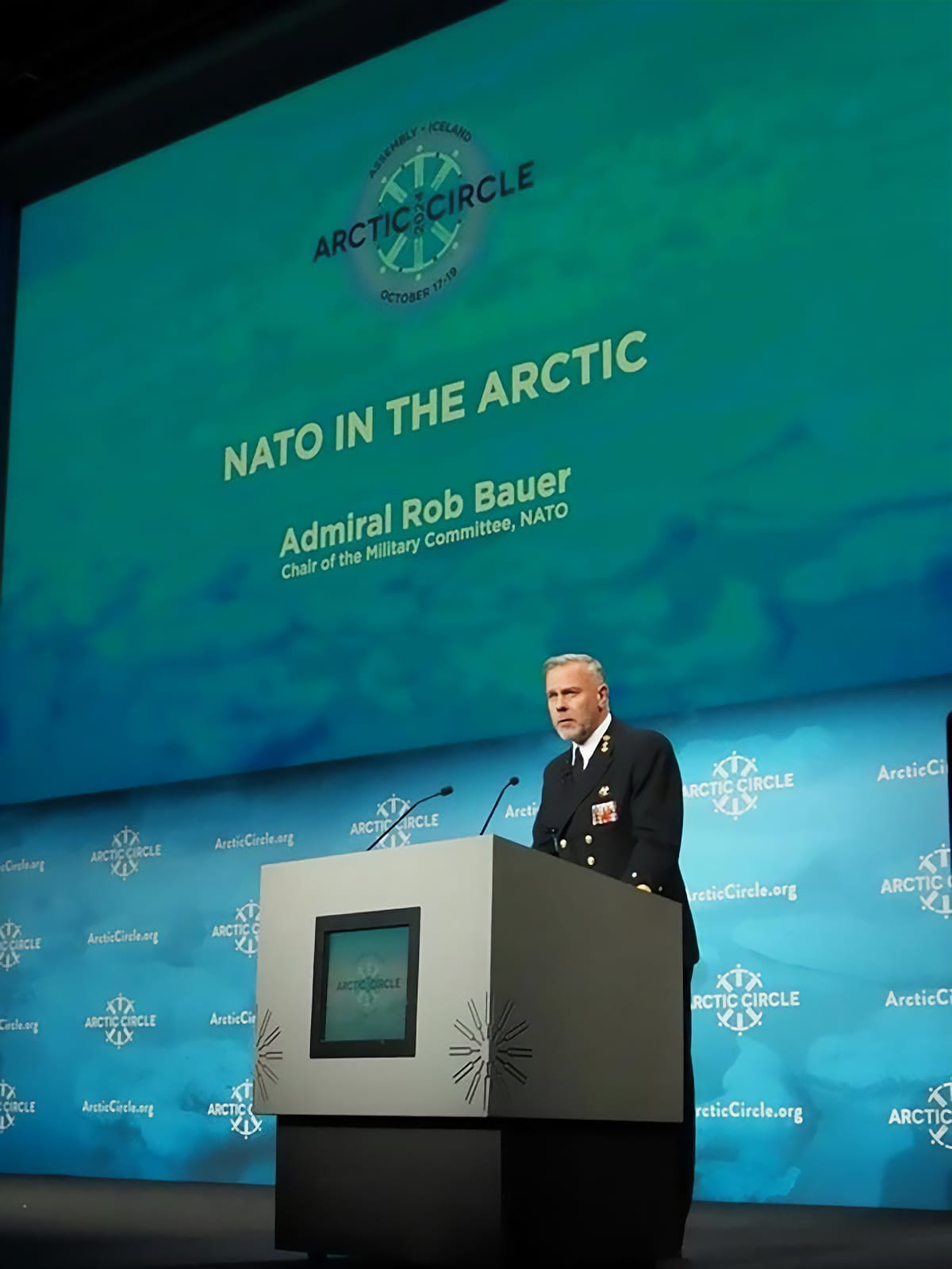 The Chairman of the NATO Military Committee, Rob Bauer, at the Arctic Circle Assembly