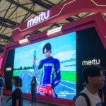 Meitu booths showcasing their app and selfie cameras