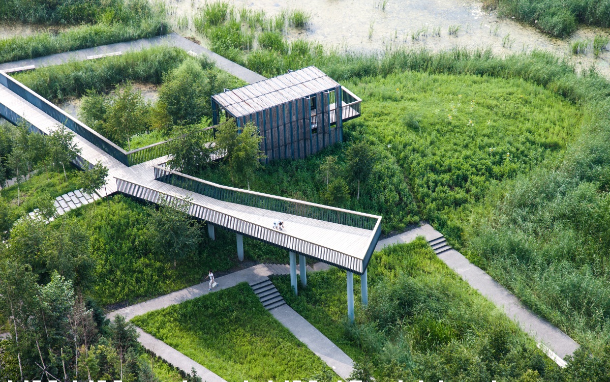 harbin qunli wetland park sponge cities