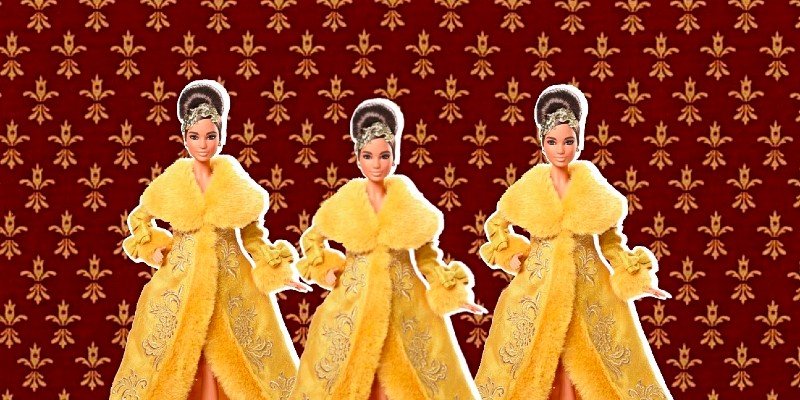 guo pei barbie yellow empress dress rihanna