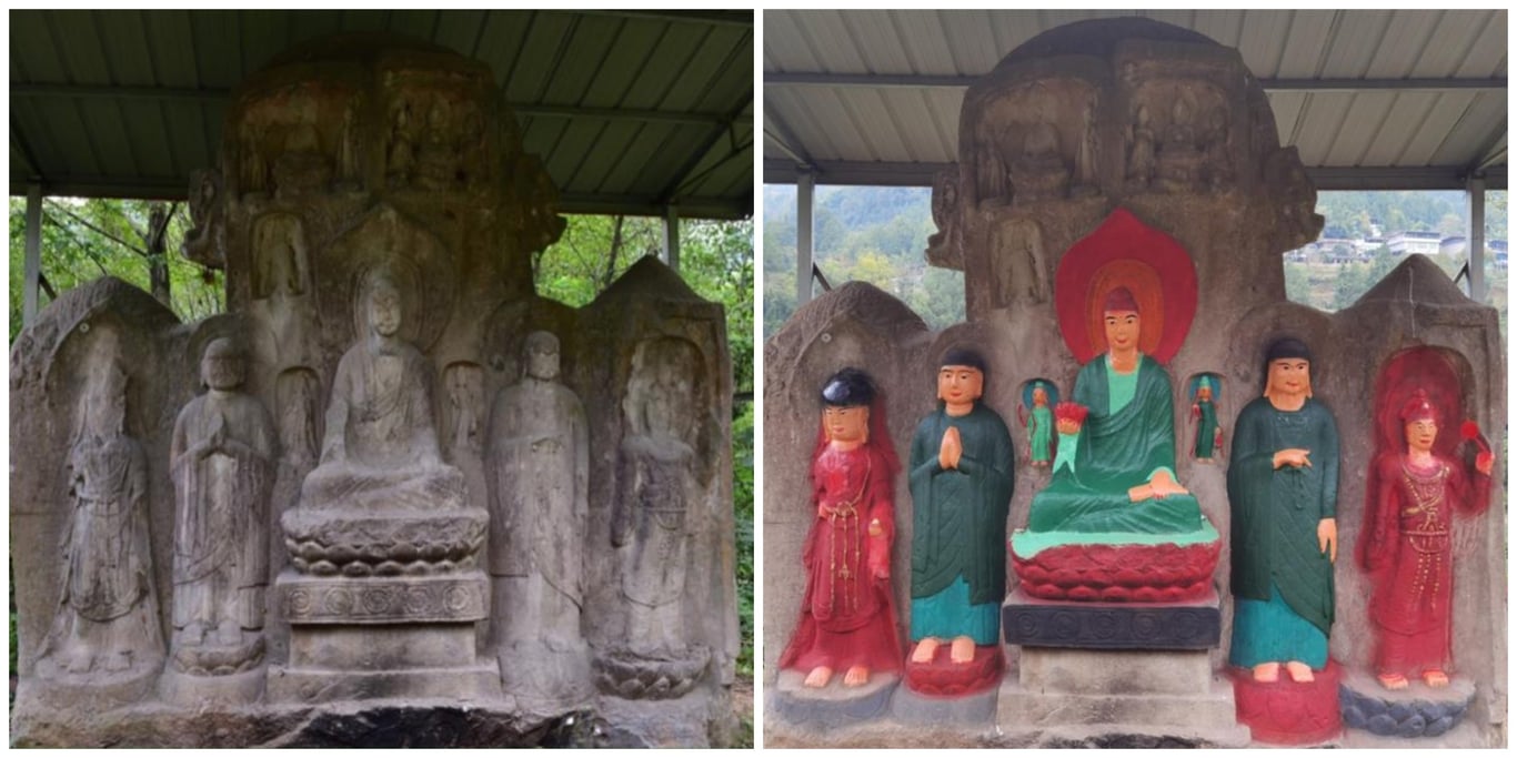 Feature image of Villagers Paint Over Ancient Buddha Statues