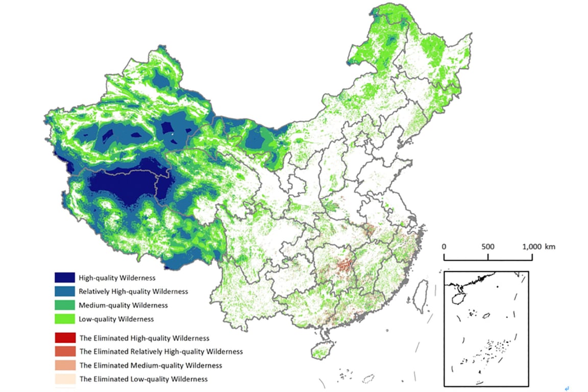 china wilderness map cellphone data wechat