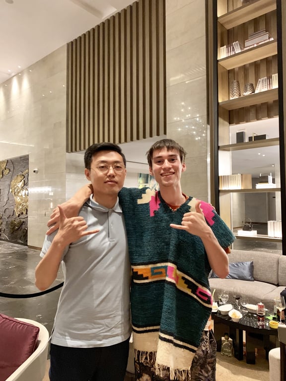 Eric Zhao Zhigong music industry lawyer and Jacob Collier at JZ festival shanghai