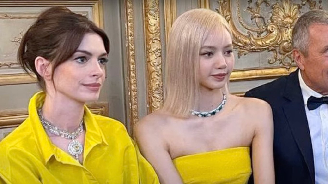 Anne Hathaway and Lisa From Blackpink