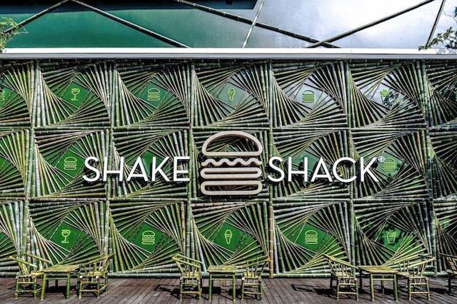 shake shack chengdu burgers china bamboo wall woven