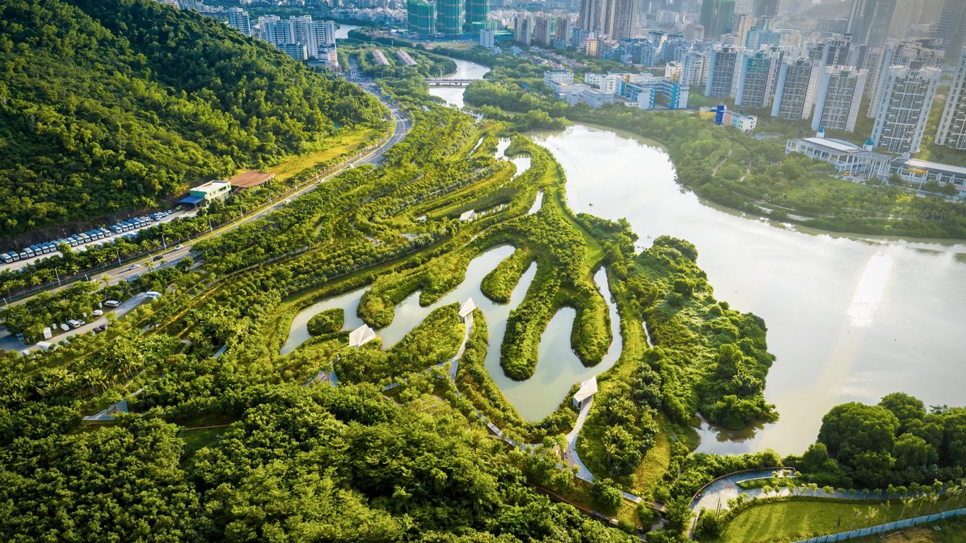 sanya mangrove park sponge cities