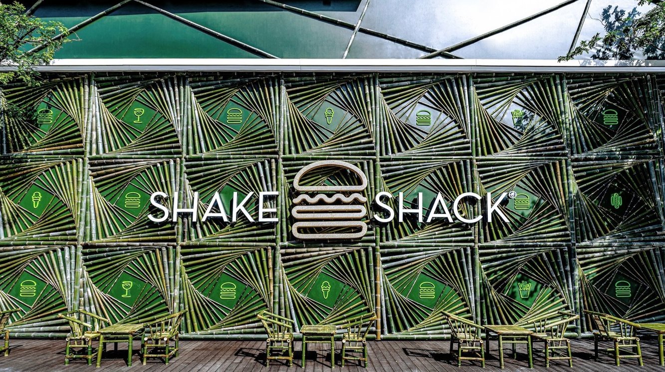 shake shack chengdu burgers china bamboo wall woven