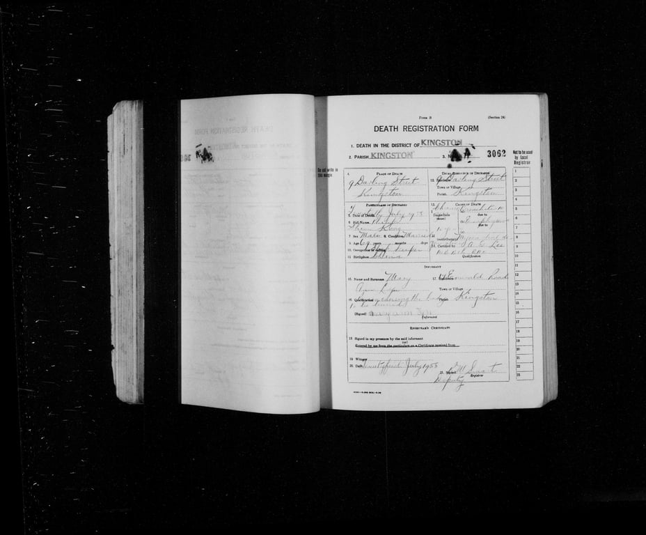 Shim Kong Death Certificate