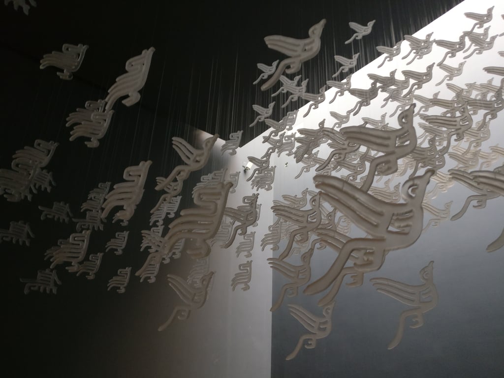 Feature image of Photo of the Day: Xu Bing Hangs Birds from the Sky at INK Studio