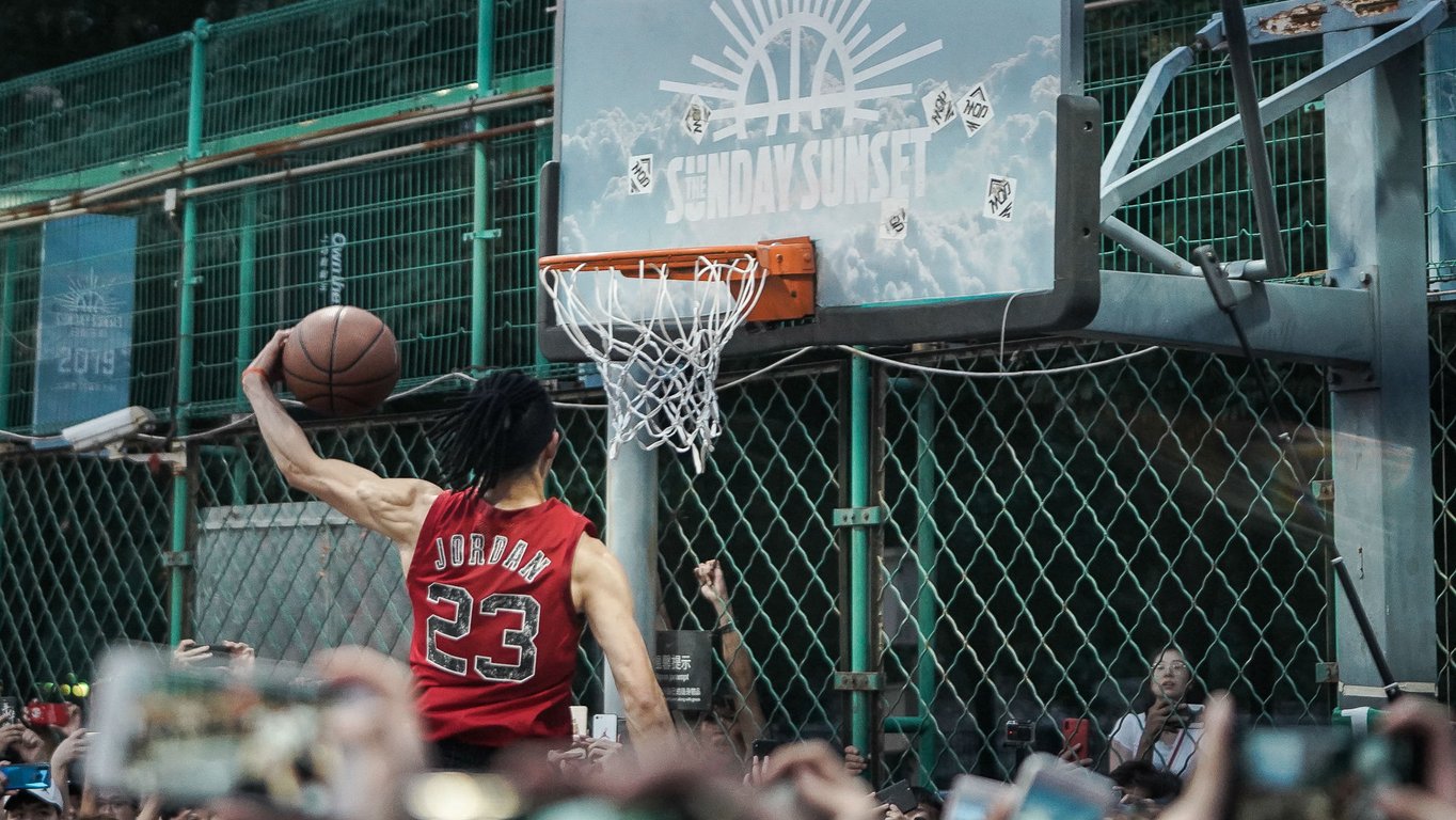 dunk china streetball basketball morefree sunset dongdan