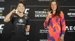 Zhang Weili and Joanna Jedrzejczyk ahead of their June 11 rematch at UFC 275