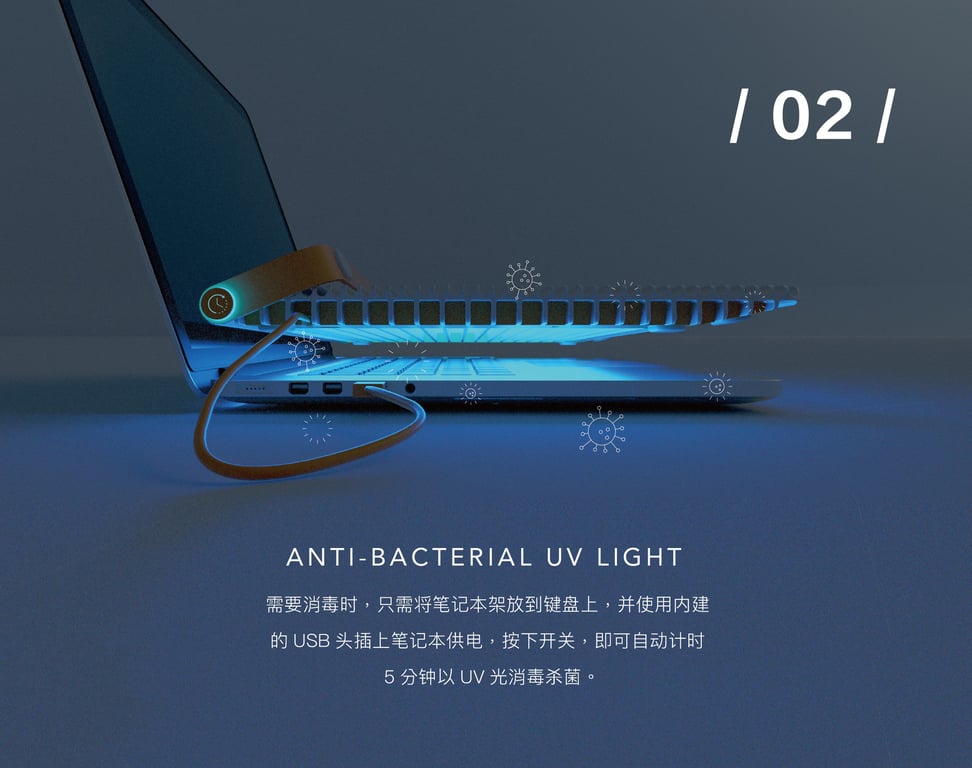 anti-bacterial laptop light