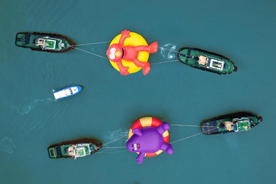 Feature image of Why is Labubu, Grimace, Elmo and Doraemon Floating Around Hong Kong’s Harbor?