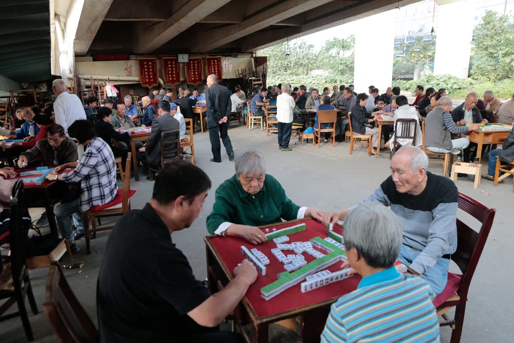 Mahjong set in Shanghai