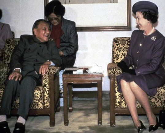 elizabeth ii with deng xiaoping in china in 1986