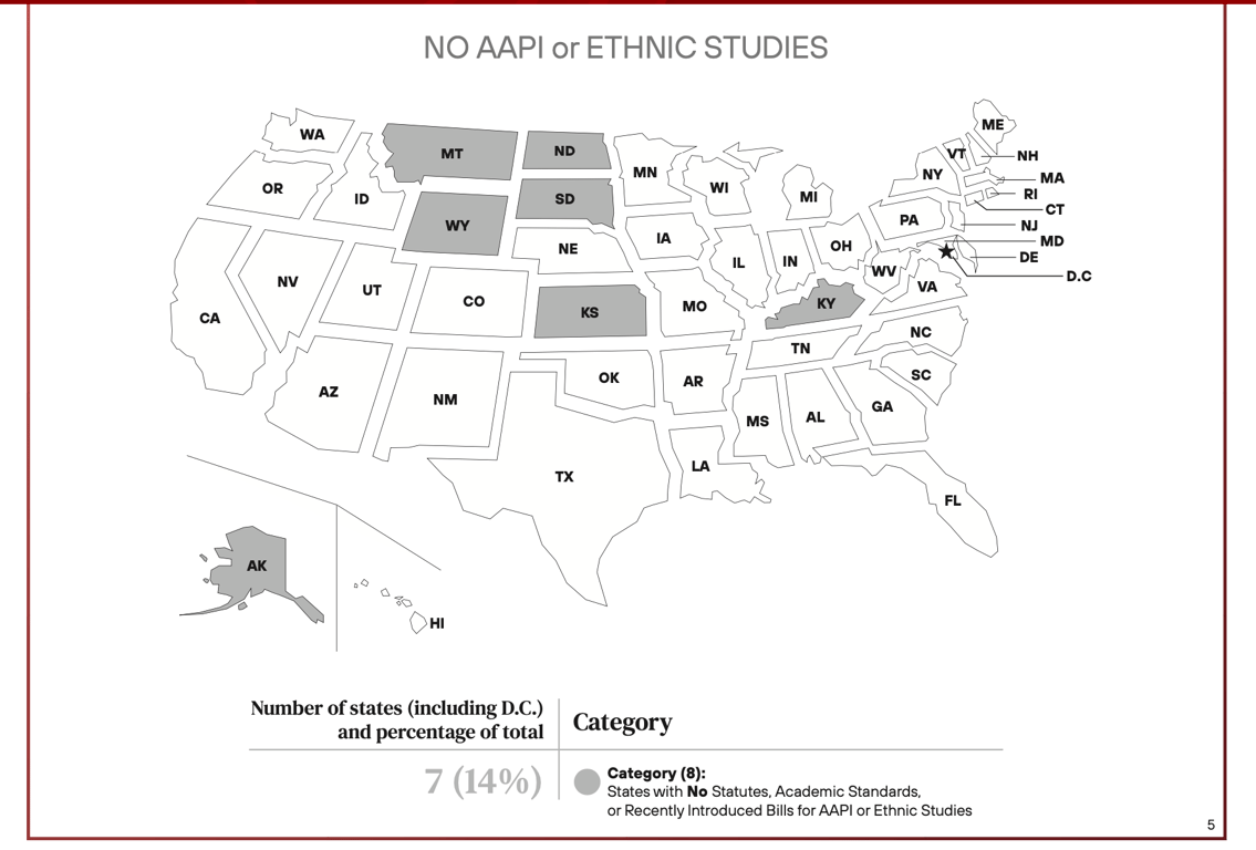 U.S. Map for AAPI Education Requirements