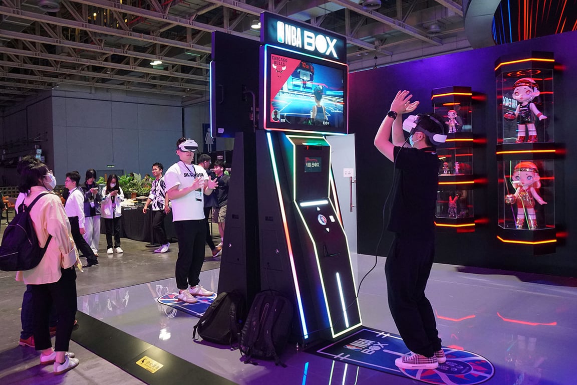 NBA Box VR stands.