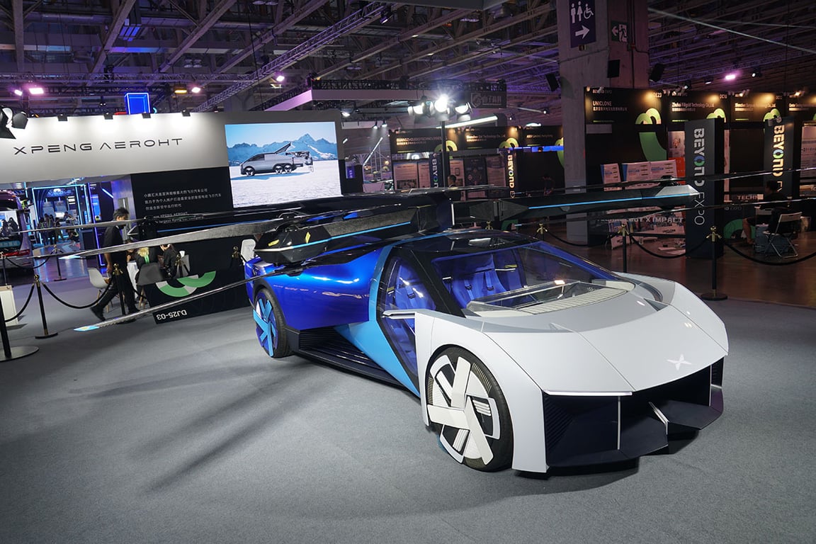 Xpeng Aeroht's concept eVOTL flying car at Beyond Expo 2024.
