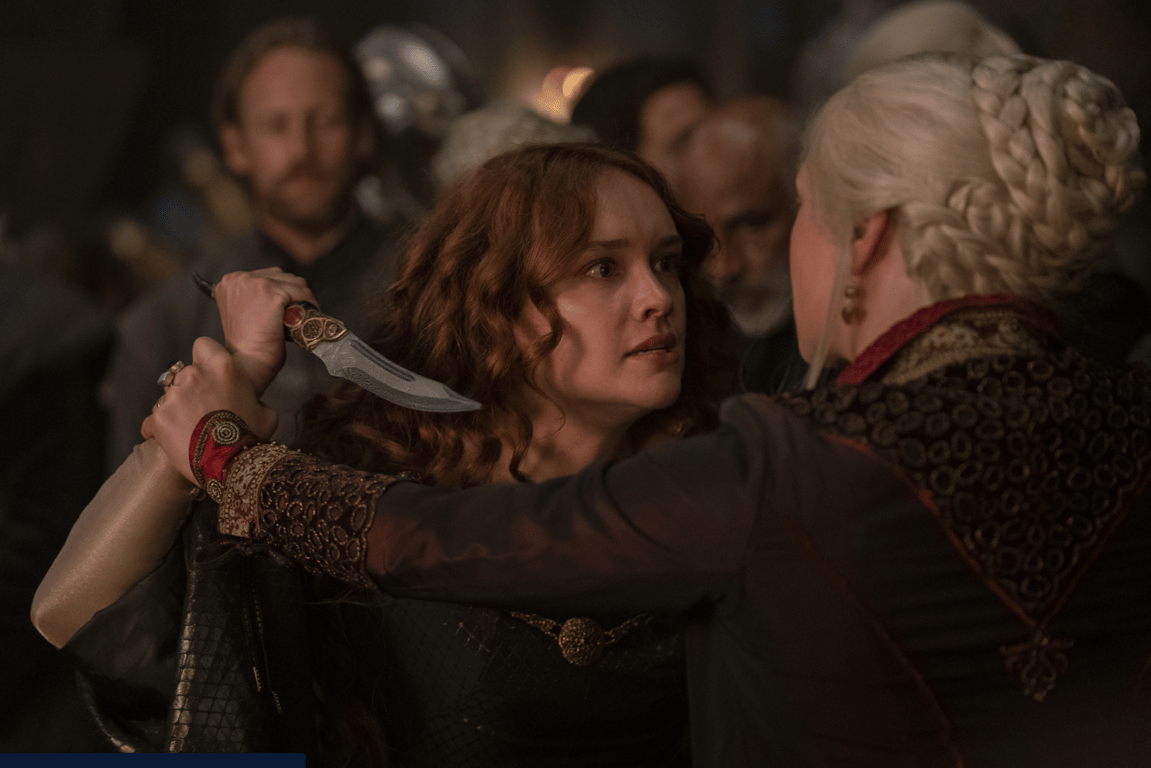 conflict between older alicent and older rhaenyra in house of the dragon