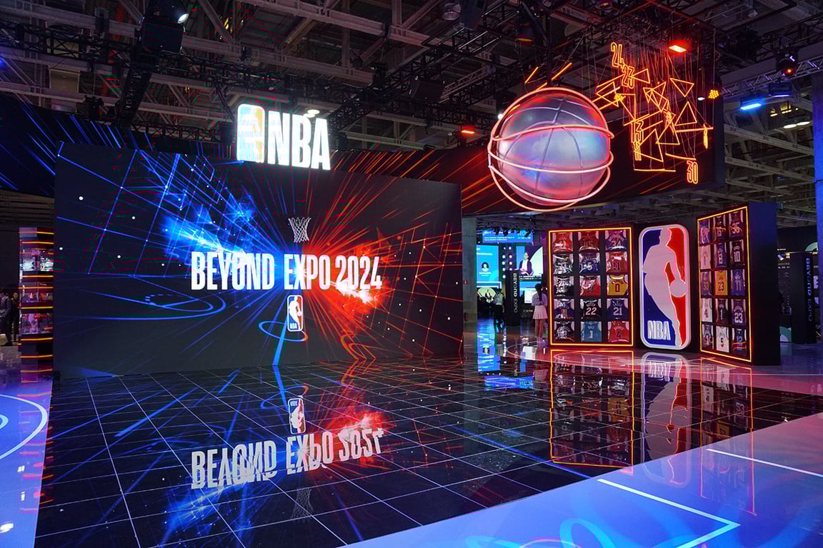 NBA's booth at Beyond Expo 2024.