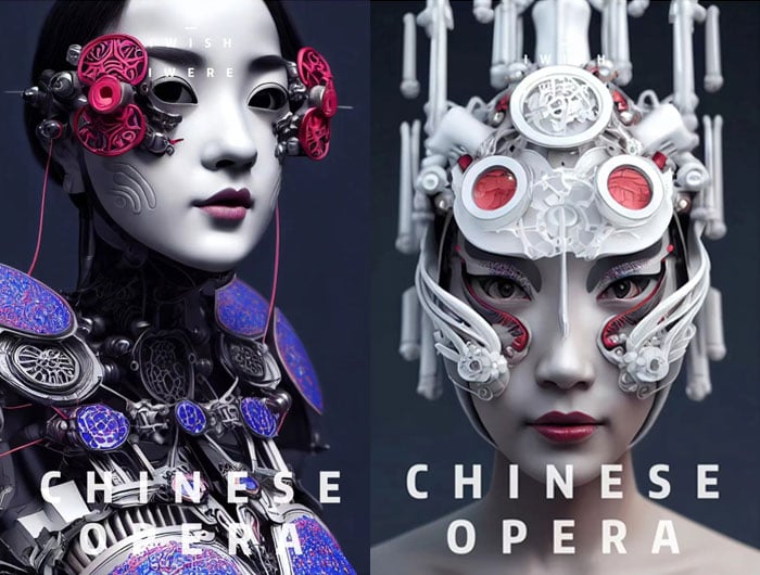 cyberpunk ai art chinese opera artificial intelligence