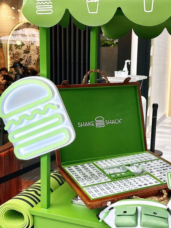 shake shack burgers mahjong set chengdu china bamboo