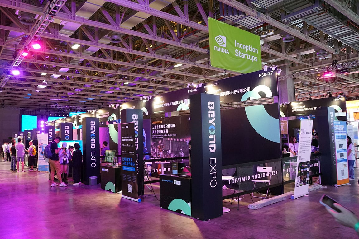 The "Inception Startups" area sponsored by NVIDIA.